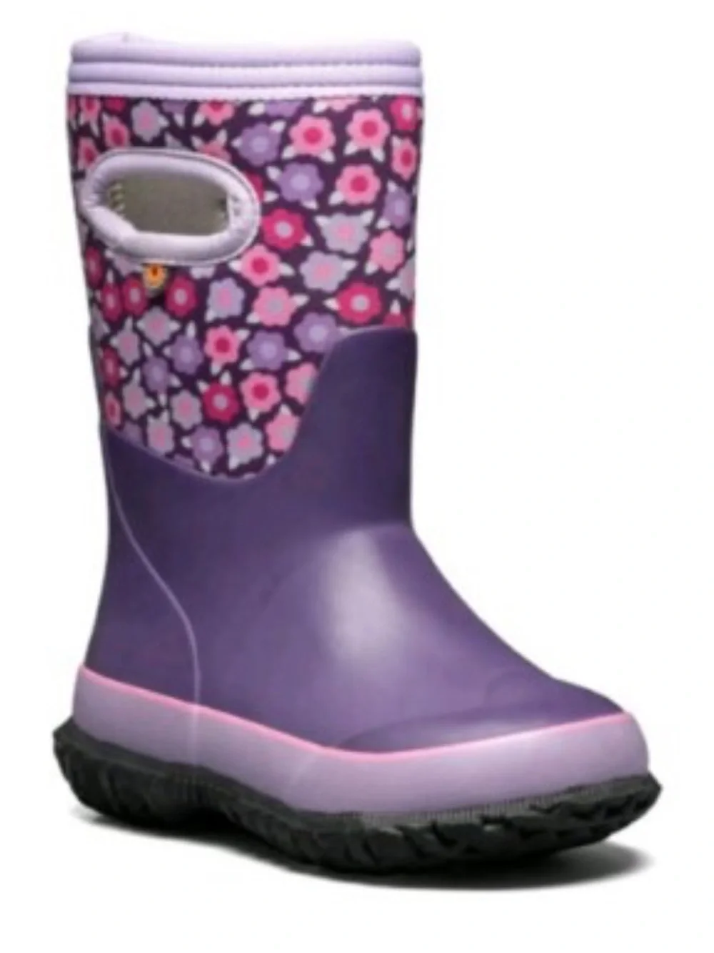 NWT Bogs Classic Kids Purple FloralWaterproof Winter Boots- Pink & Purple